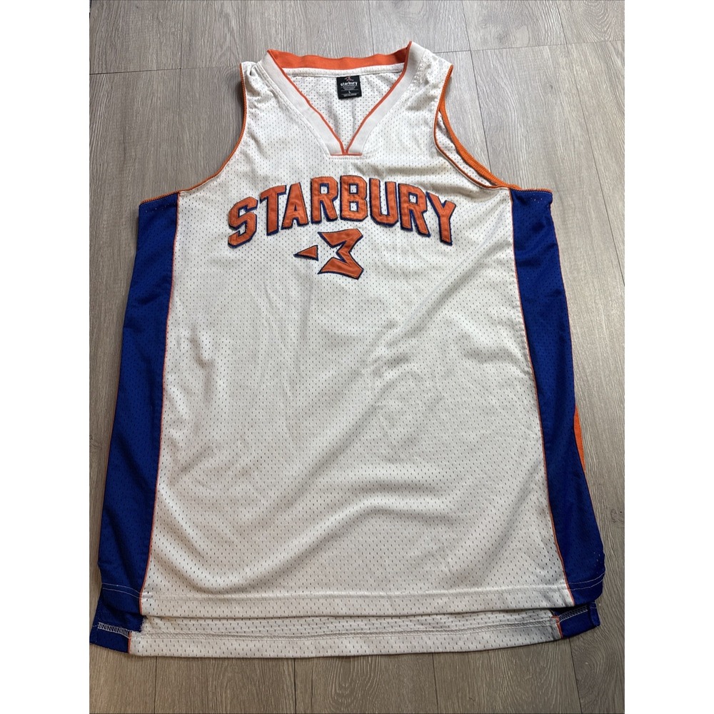 Vintage Stephon Marbury Jersey Large L Starbury White Blue # 3 Y2K Steve Barry